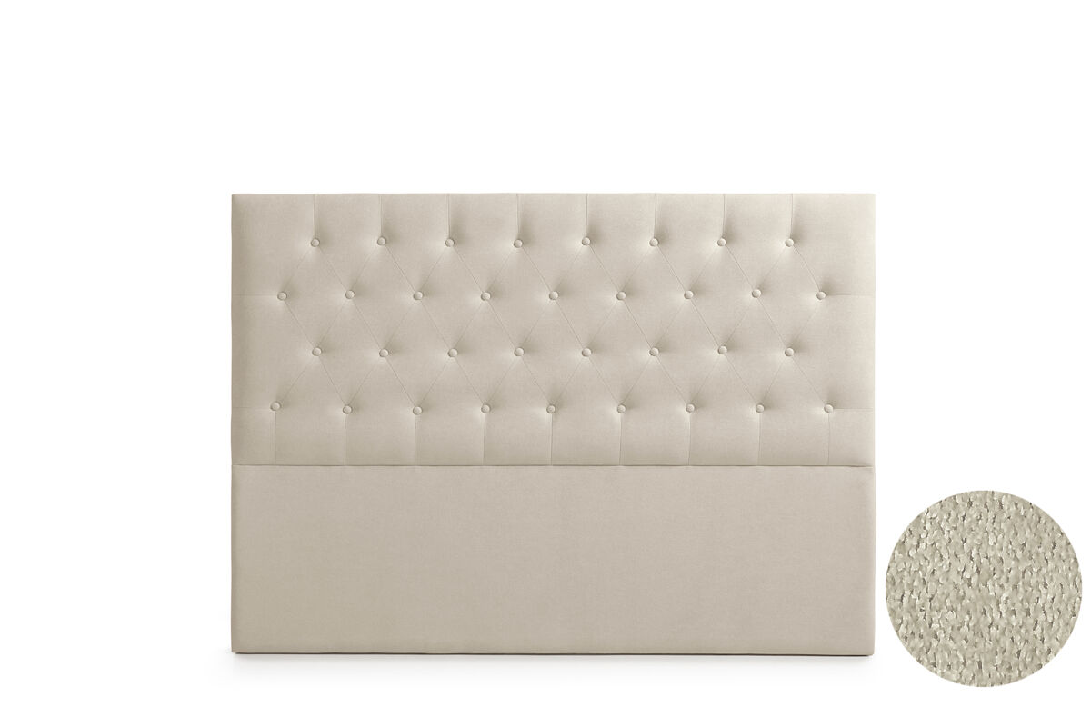 Cabeceira estofada ferrara aqualine 210x120x8 cm - bege torrado - moonia