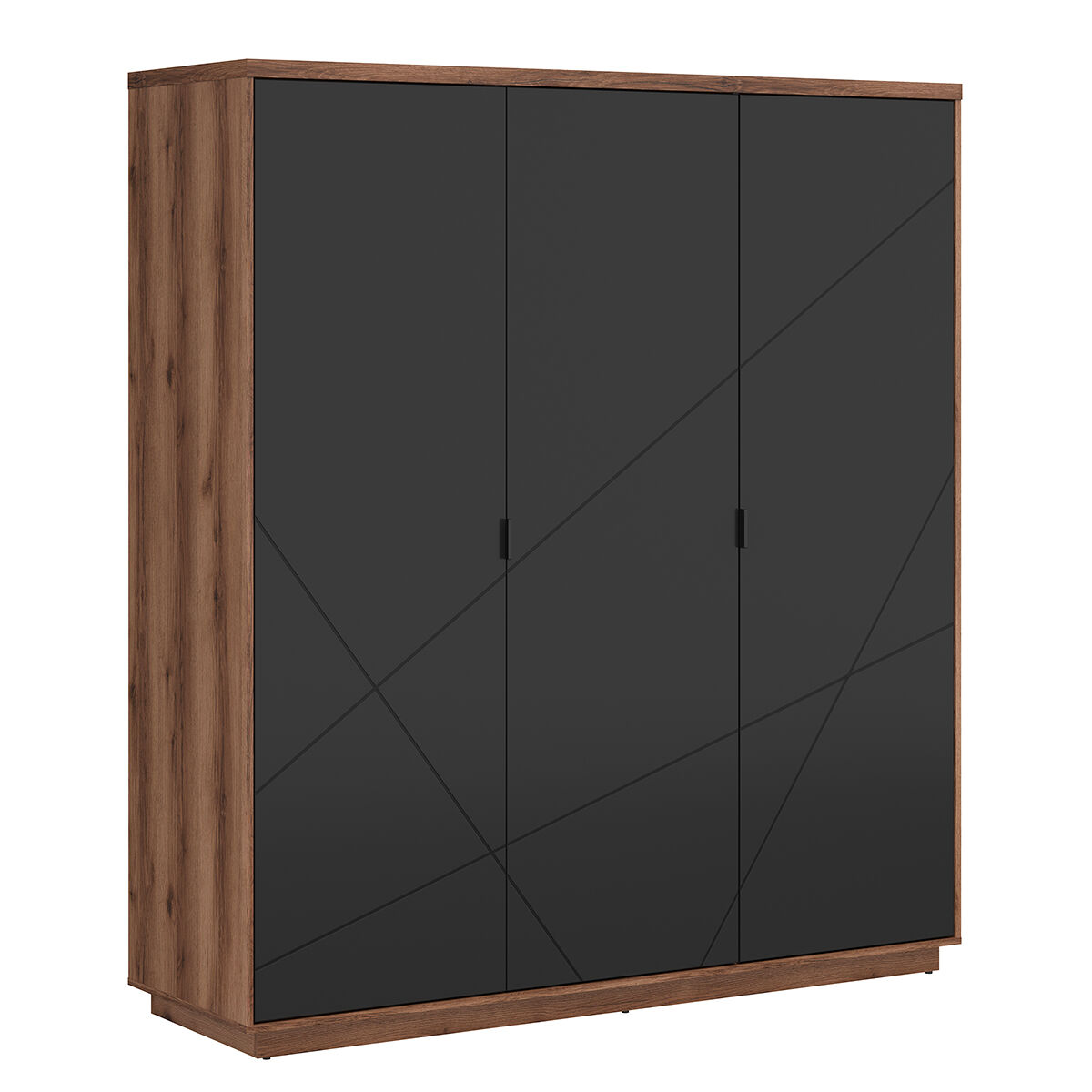 Armário de 3 portas Sven 180 Preto