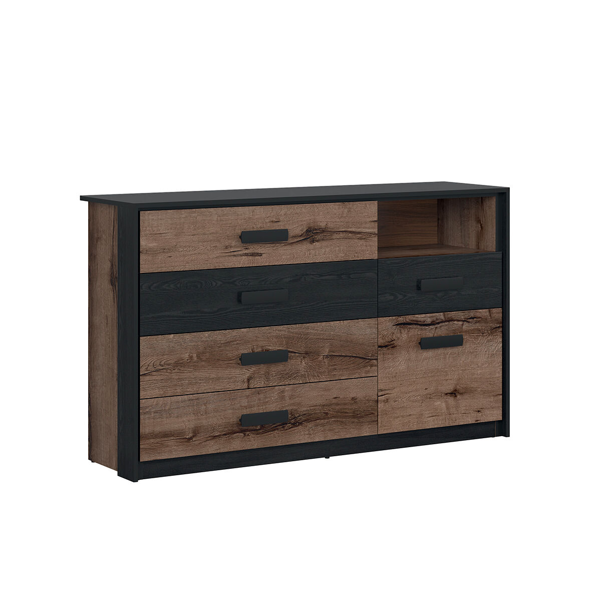 Cómoda 5 gavetas 1 porta Romane