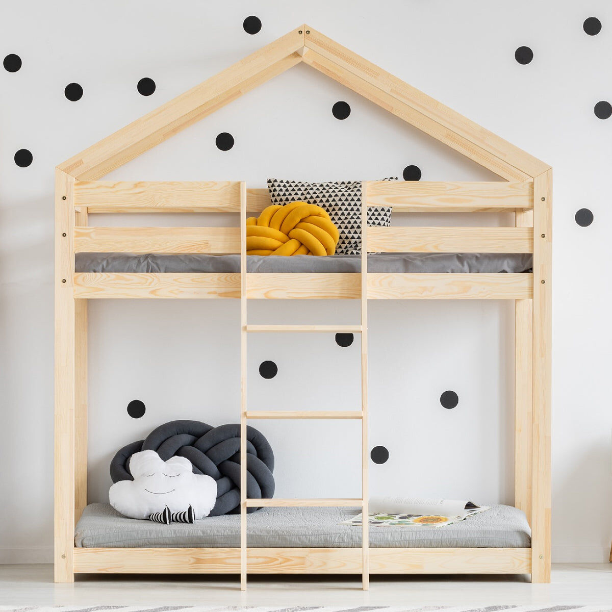 Beliche de madeira 90x190 com base de ripas hortense bois