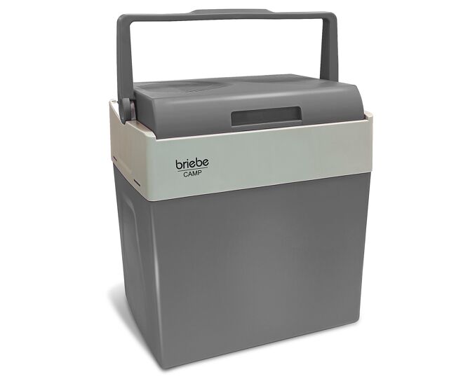 Briebe cf1153 geleira eléctrica 28l, refrigerador eléctrico portátil, campismo viagens 12v / 220 - 240v, refrigeração e aquecimento, 55, cinza