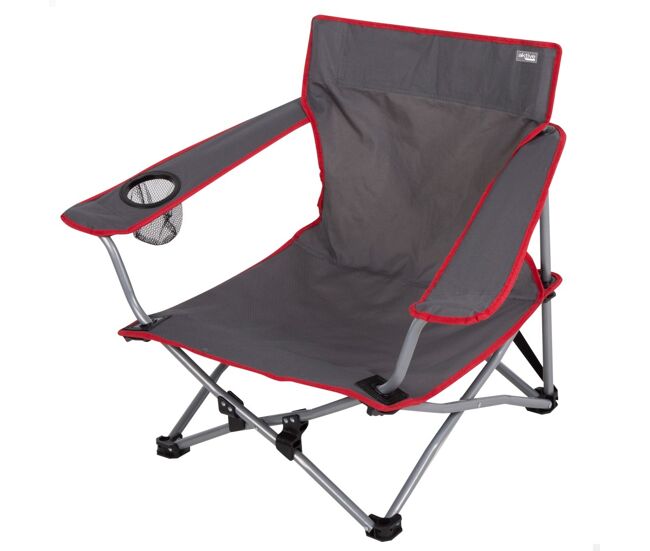 Aktive cadeira de acampamento baixa dobrável gris