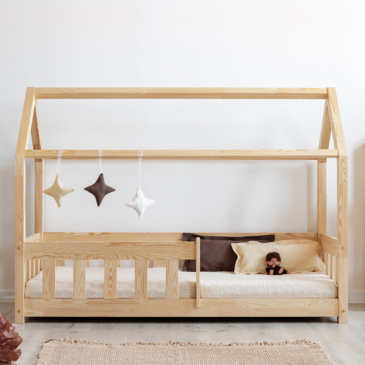 Cama cabana 70x140 base de ripas incluída mila madeira