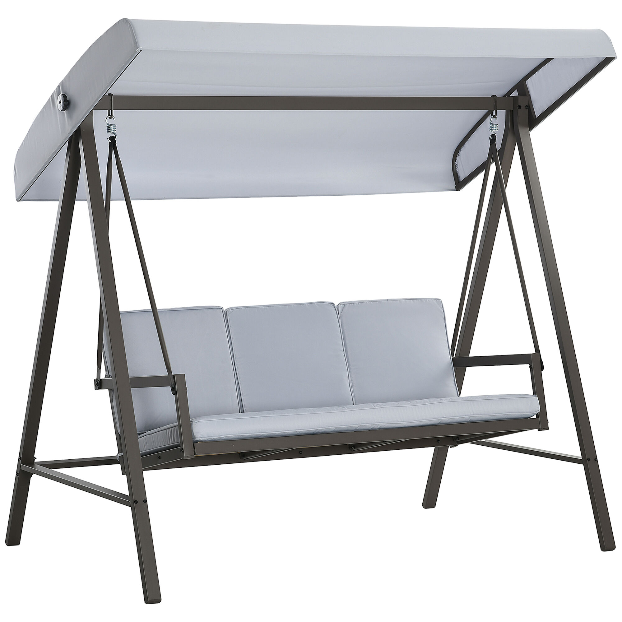 Baloiço de Jardim Aço, tecido de textilene, poliéster Outsunny