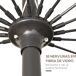 Chapéu de Sol metal, fibra de vidro, tecido de poliéster Outsunny Chapéu de Sol metal, fibra de vidro, tecido de poliéster Outsunny Cru