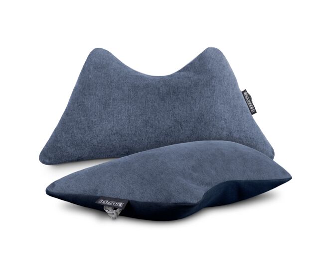 Almofada multiuso lombar, cervical, perna e leitura azul. pacote de 2 unidades happers