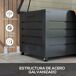 Baú de Armazenamento aço galvanizado Outsunny Baú de Armazenamento aço galvanizado Outsunny Cinza