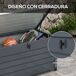 Baú de Armazenamento aço galvanizado Outsunny Baú de Armazenamento aço galvanizado Outsunny Cinza
