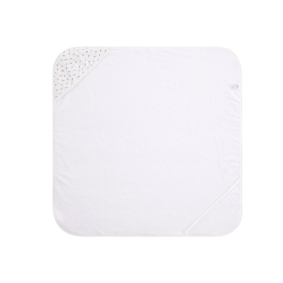 Toalha de mão com capuz para bebés - 100% algodão, design inovador (grey atlantis)