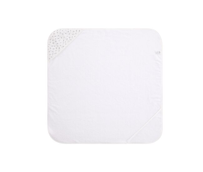 Toalha de mão com capuz para bebés - 100% algodão, design inovador (grey atlantis)