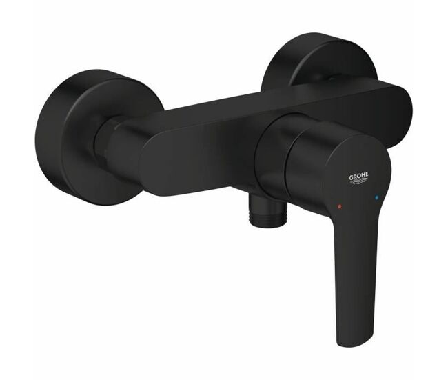 Torneira de comando único para chuveiro grohe start preto mate metal latão