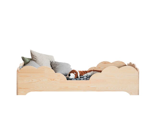 Cama 90x190 com estrado de ripas josy madeira
