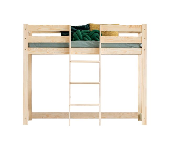 Cama de meia altura 70x140 inclusa base de ripas georges bois