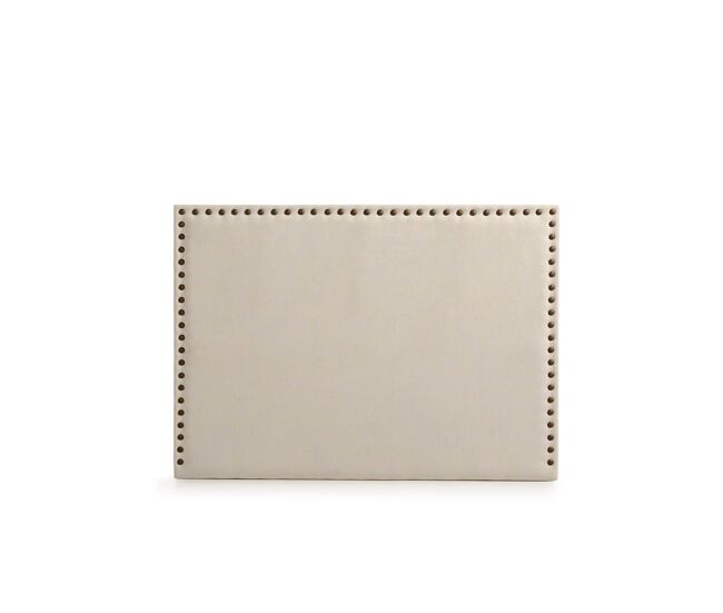 Cabeceira estofada modena duo aqualine 115x120x8 cm - bege torrado - moonia