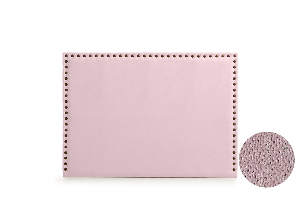 Cabeceira estofada modena duo aqualine 100x120x8 cm - rosa claro - moonia
