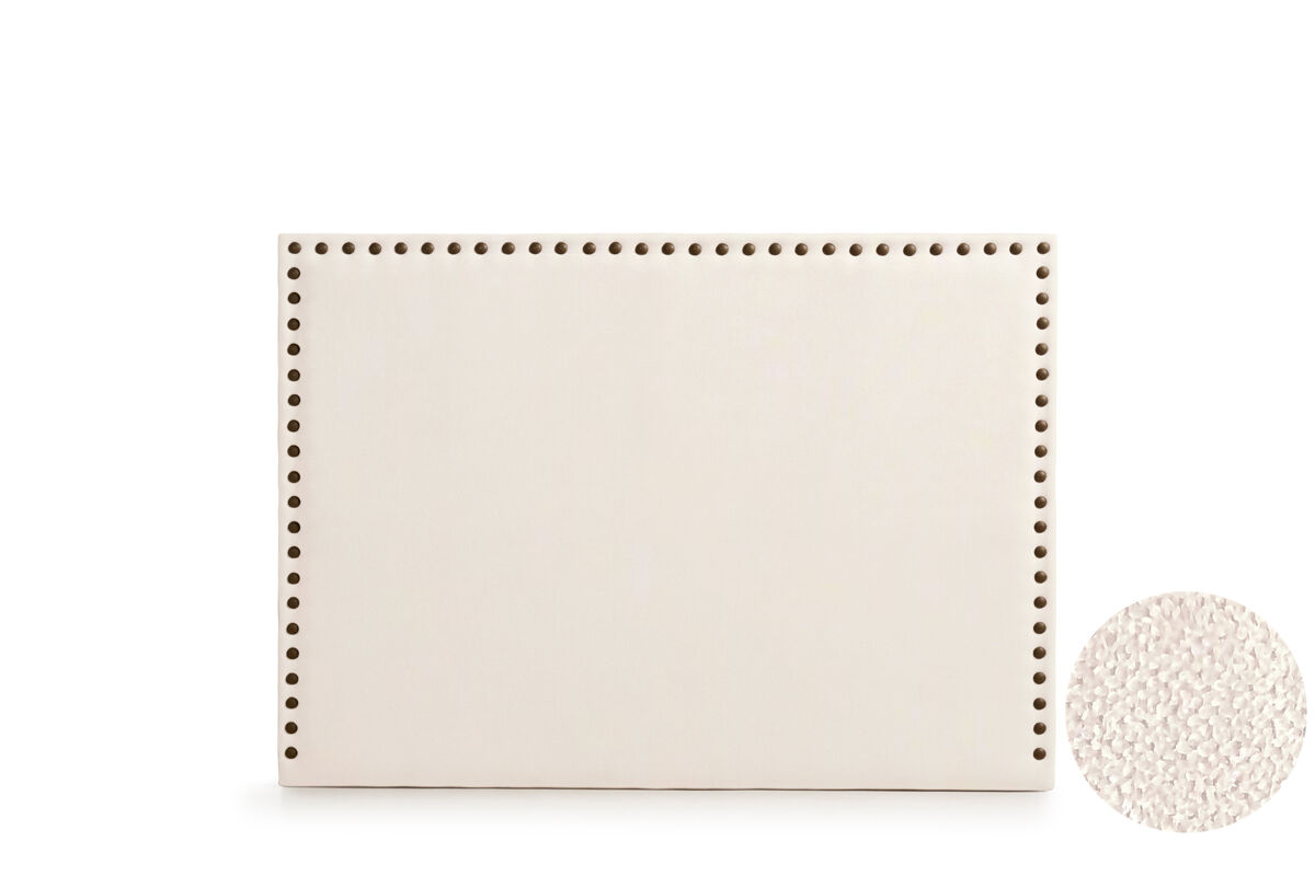 Cabeceira estofada modena duo aqualine 190x120x8 cm - bege - moonia