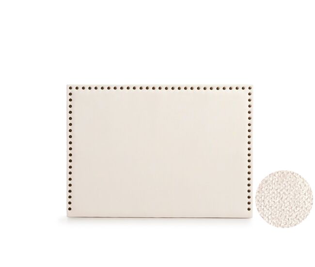 Cabeceira estofada modena duo aqualine 190x120x8 cm - bege - moonia