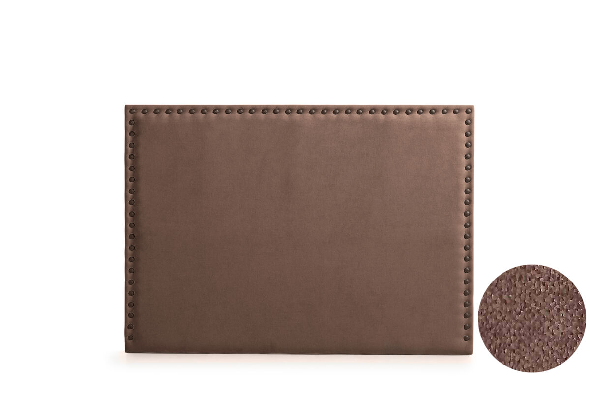 Cabeceira estofada modena duo aqualine 115x120x8 cm - chocolate - moonia