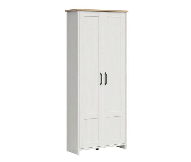 Roupeiro 2 portas aksel branco e madeira