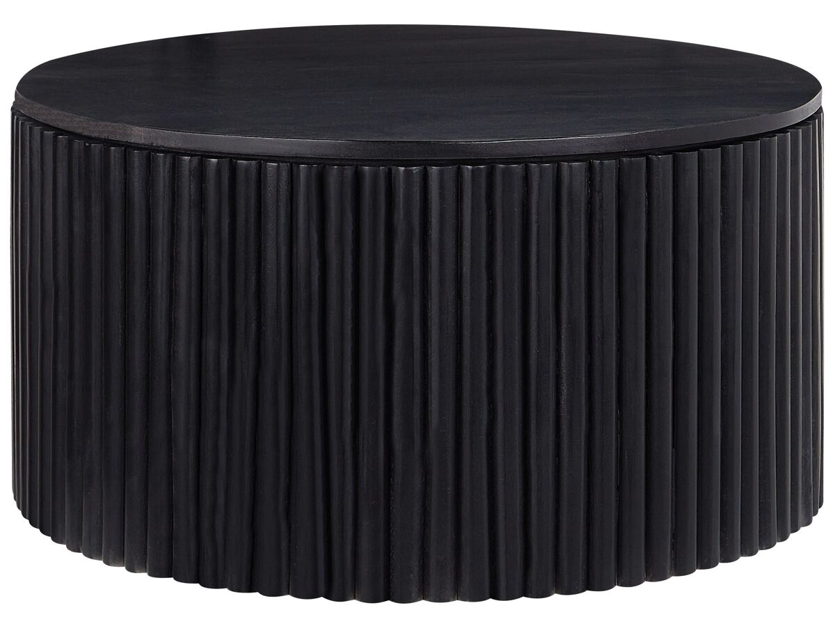 Beliani Mesa de centro KIRKWOOD 70x70 Preto