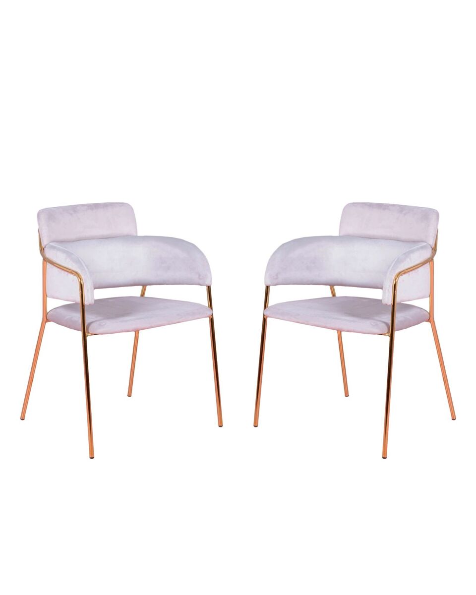 Conjunto de 2 cadeiras de design estofadas em veludo - cruiser