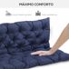 Almofada para Banco com Encosto algodão PP, tecido de poliéster 150x98 Almofada para Banco com Encosto algodão PP, tecido de poliéster 150x98 Azul