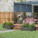 Conjunto de 2 Caixas de Plantio aço galvanizado Outsunny Conjunto de 2 Caixas de Plantio aço galvanizado Outsunny Cinza
