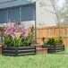 Conjunto de 2 Caixas de Plantio aço galvanizado Outsunny Conjunto de 2 Caixas de Plantio aço galvanizado Outsunny Cinza
