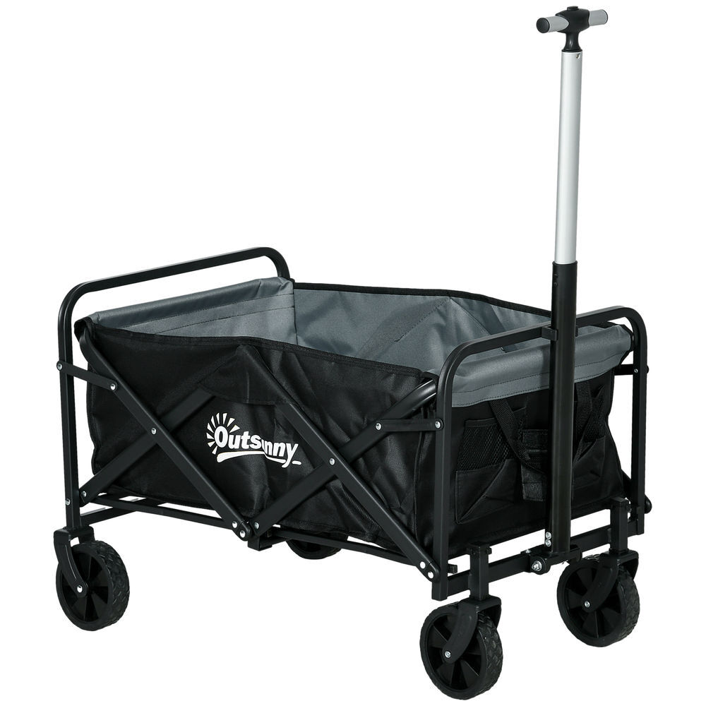 Carrinho de Transporte aço, tecido Oxford, plástico Outsunny