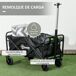 Carrinho de Transporte aço, tecido Oxford, plástico Outsunny Carrinho de Transporte aço, tecido Oxford, plástico Outsunny Preto