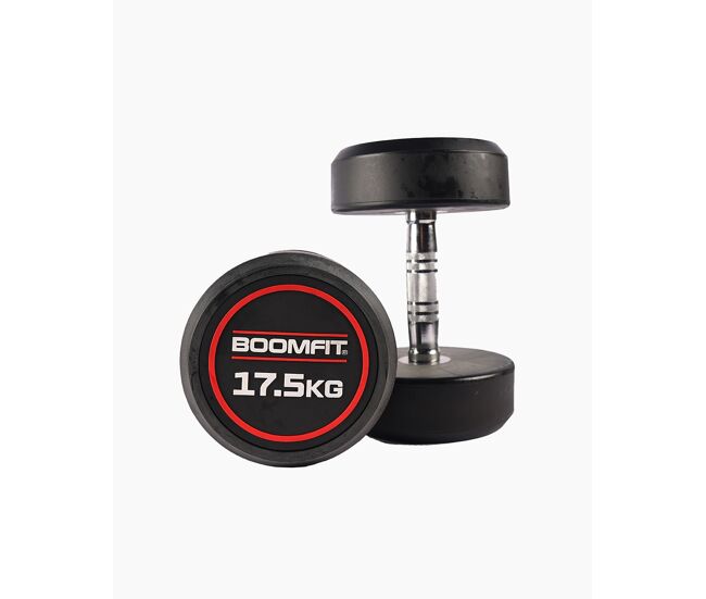 Halteres redondos de musculação 17,5kg (par) - boomfit