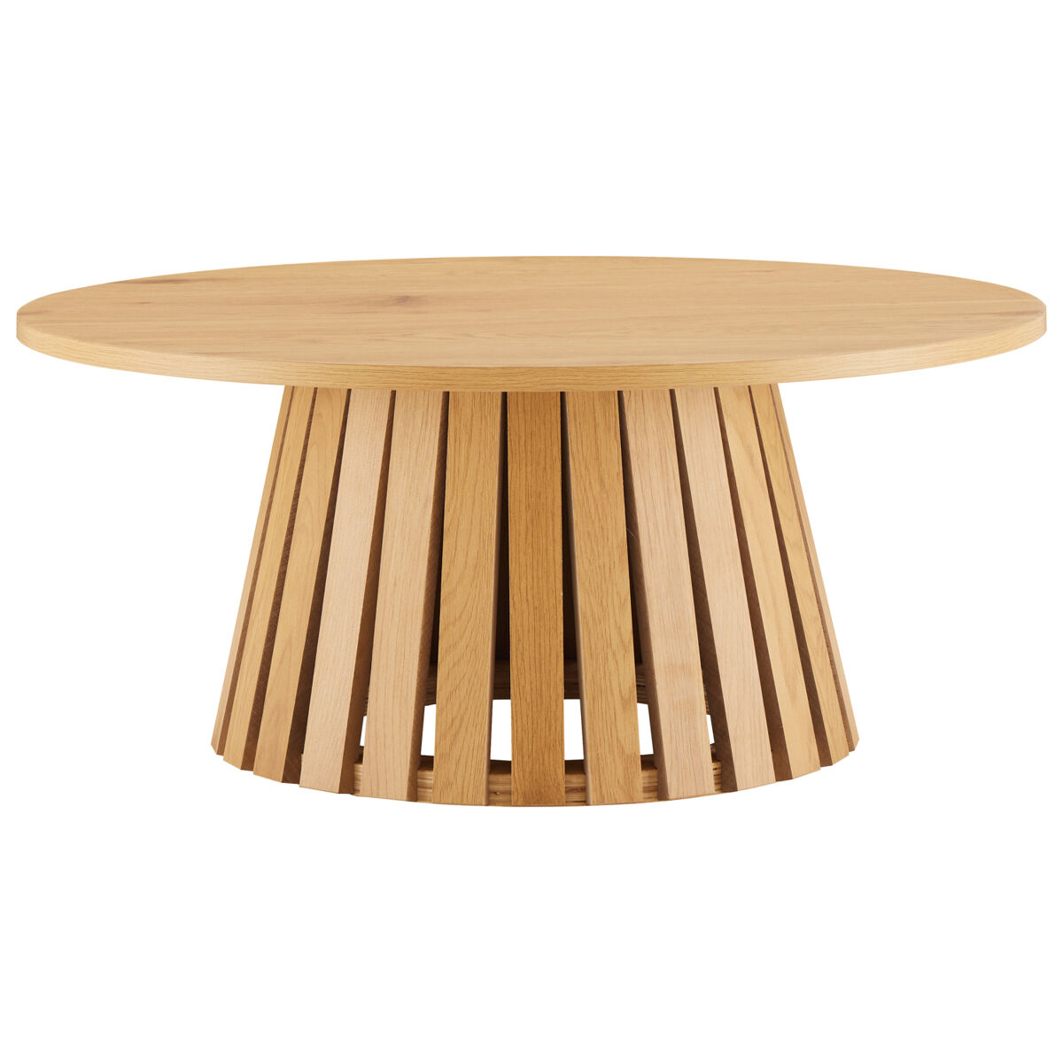 Mesa de centro redonda 80cm estilo escandinavo de madera liv