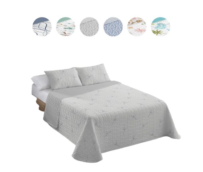 Colcha bouti estampada + capas de almofada sintra 90cm cama 180x260cm donegal collections