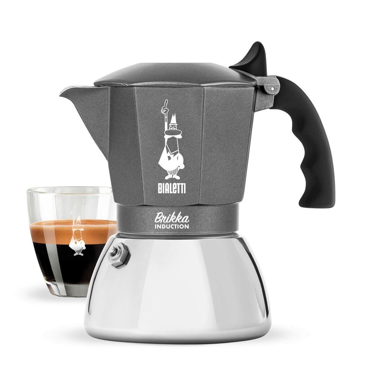 Bialetti Cafeteira Italiana Brikka Alumínio Cinza