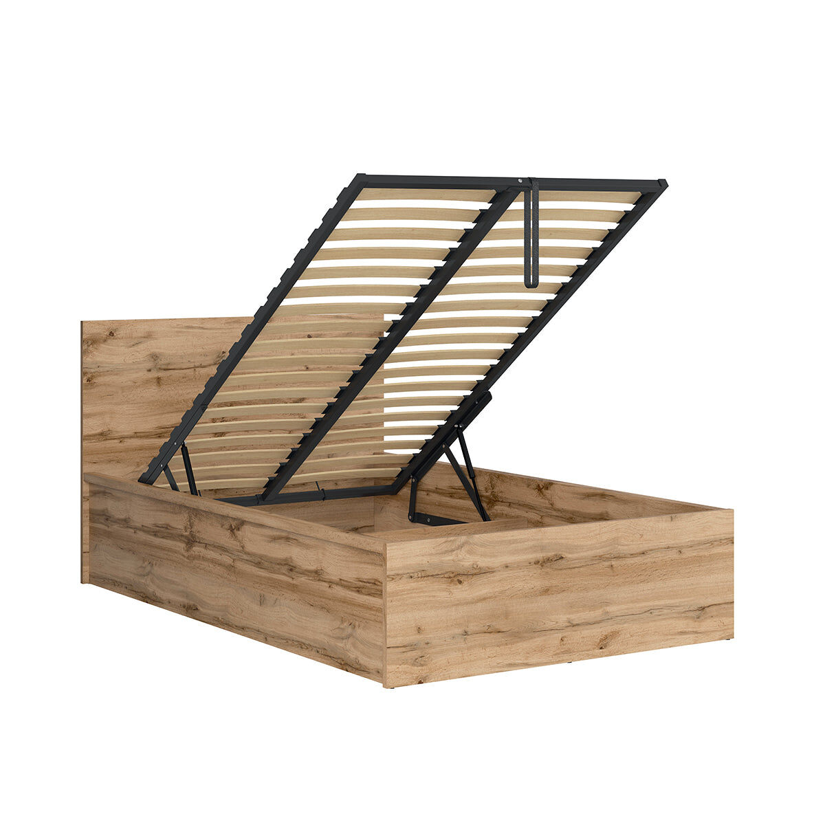 Cama box edwin madeira 120x200 com estrado de ripas