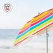 Aktive Guarda-sol de praia inclinável riscas multicoloridas 160 cm UV50 Aktive Guarda-sol de praia inclinável riscas multicoloridas 160 cm UV50 Multicor