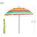 Aktive Guarda-sol de praia inclinável riscas multicoloridas 160 cm UV50 Aktive Guarda-sol de praia inclinável riscas multicoloridas 160 cm UV50 Multicor