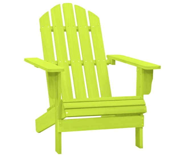 Vidaxl cadeira adirondack para jardim abeto maciço verde