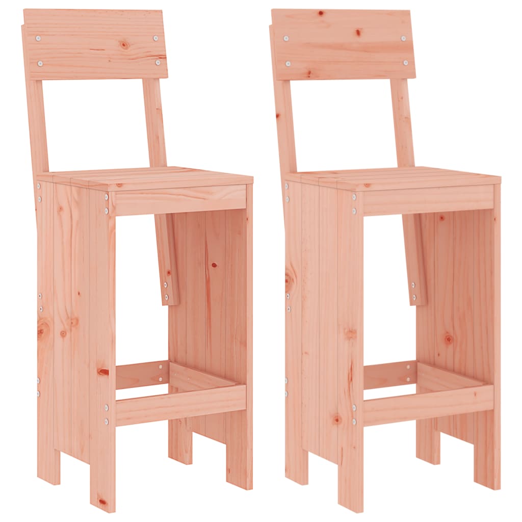 Vidaxl cadeiras de bar 2 pcs 40x48,5x115,5cm madeira de douglas maciça