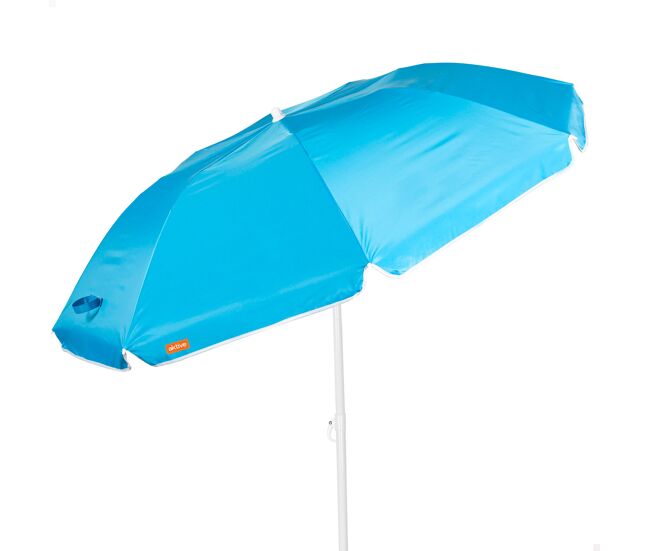 Aktive guarda-sol de praia dobrável compacto 8 varetas 180 cm azul