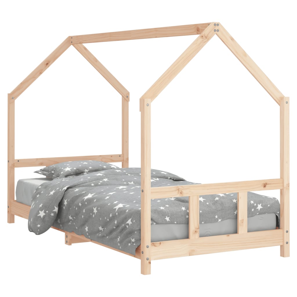 Vidaxl estrutura de cama infantil 90x200 cm pinho maciço