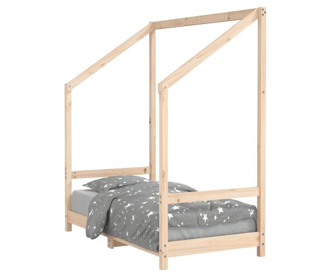 Vidaxl estrutura de cama infantil 70x140 cm pinho maciço