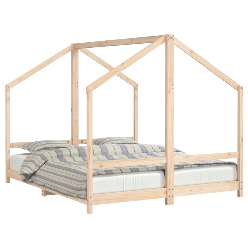 Vidaxl estrutura de cama infantil 2x(80x200) cm pinho maciço