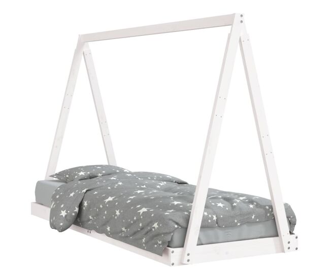 Vidaxl estrutura de cama infantil 80x200 cm pinho maciço branco