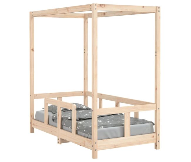 Vidaxl estrutura de cama infantil 70x140 cm pinho maciço
