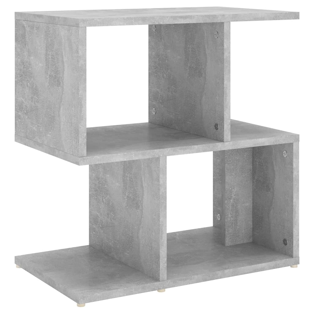 Vidaxl mesa de cabeceira derivados de madeira cinzento cimento