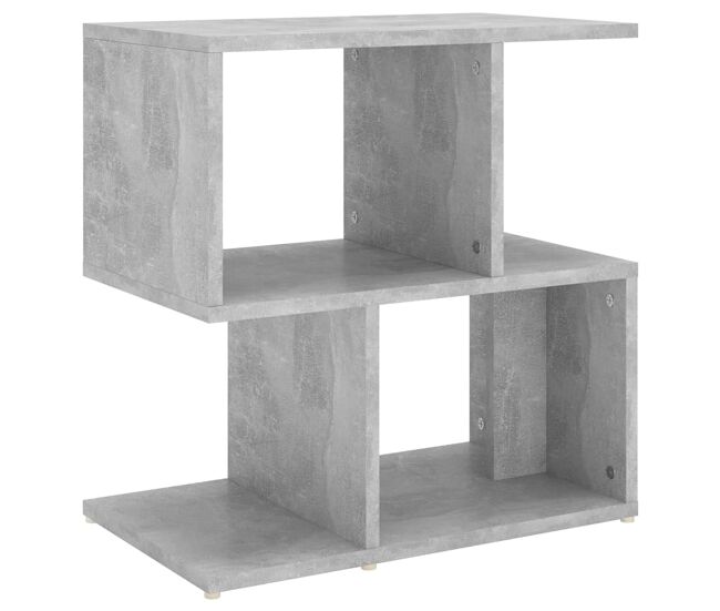 Vidaxl mesa de cabeceira derivados de madeira cinzento cimento