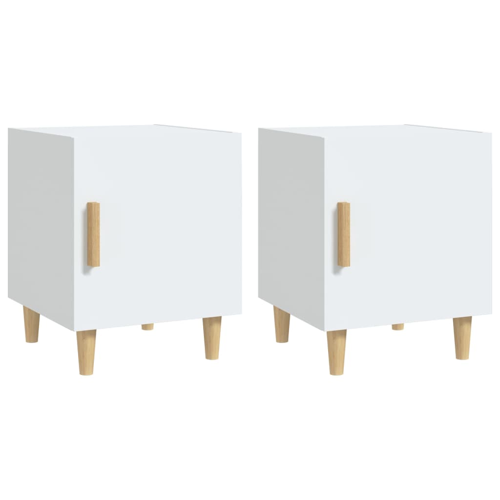 Vidaxl mesas de cabeceira 2 pcs madeira processada branco