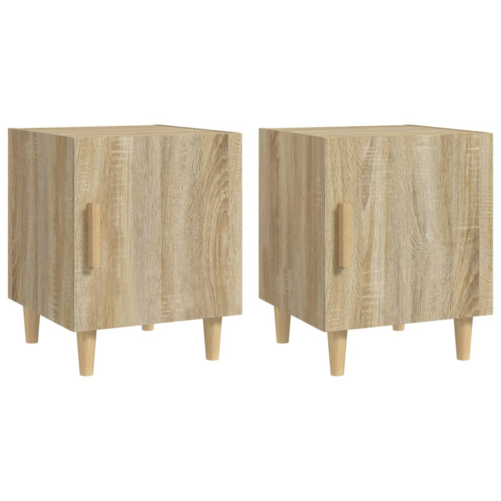 Vidaxl mesas de cabeceira 2pcs derivados de madeira carvalho sonoma