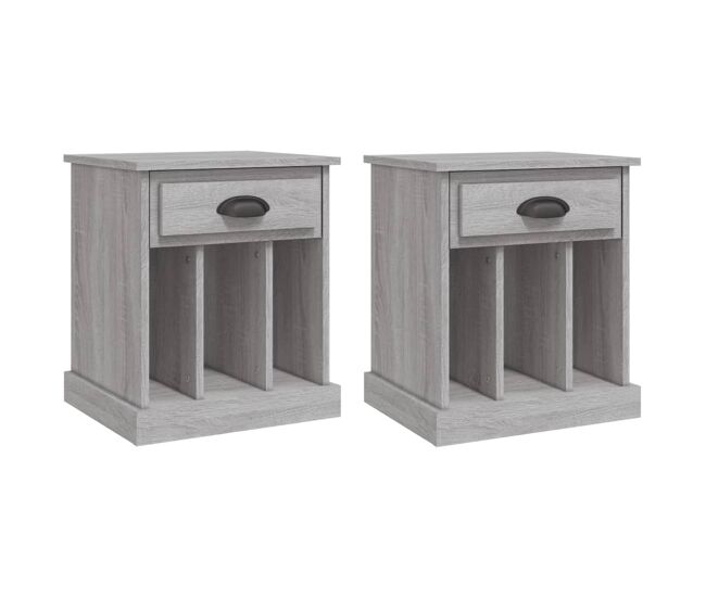 Vidaxl mesas de cabeceira 2 pcs 43x36x50 cm gris sonoma